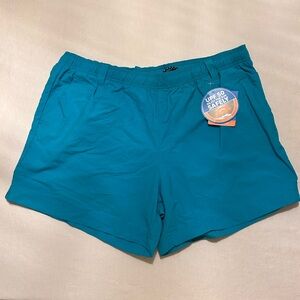 Columbia Turquoise PFG Performance Fishing Gear Shorts 5”NWT